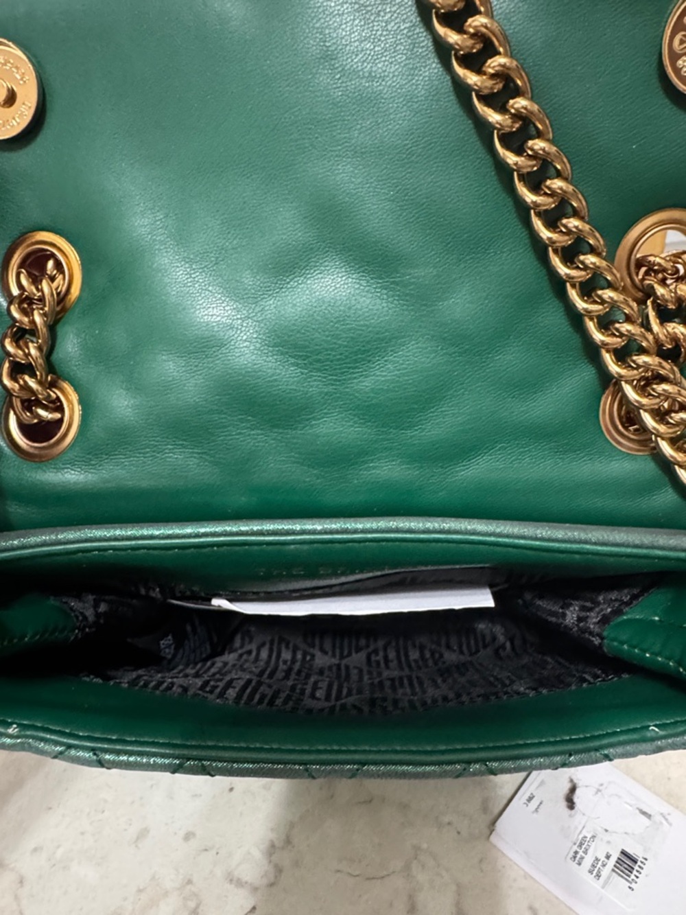 NWT Kurt Geiger Metallic iridescent Emerald  Shoulder/Crossbody mini Brixton - Picture 4 of 4